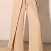 Matte Crepe Overlap Pants