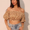 Wild Babe Bubble Sleeve Crop Top
