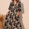 Lucca Leaf Kimono Maxi Dress