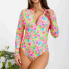 Tropical Summer Long Sleeve Swimsuit
