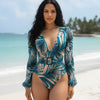 Flora Tropical Long Sleeve Swimsuit