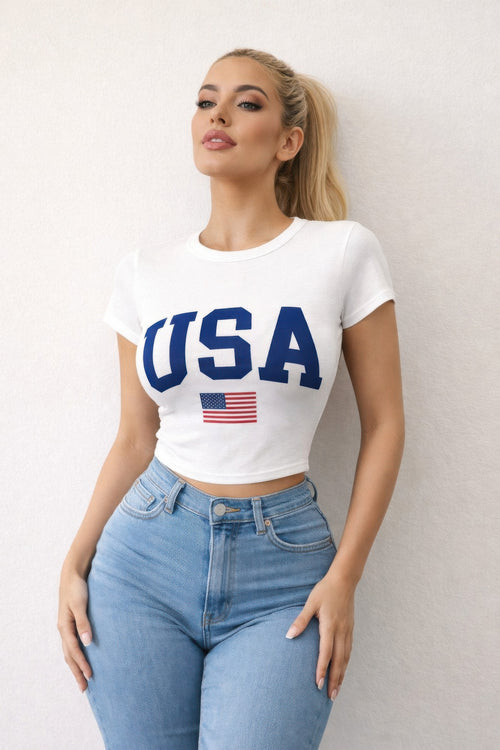 Usa Graphic Fitted T-shirt