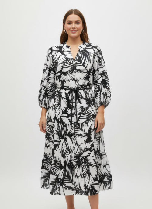 Mlle Gabrielle Plus Size Printed Dress