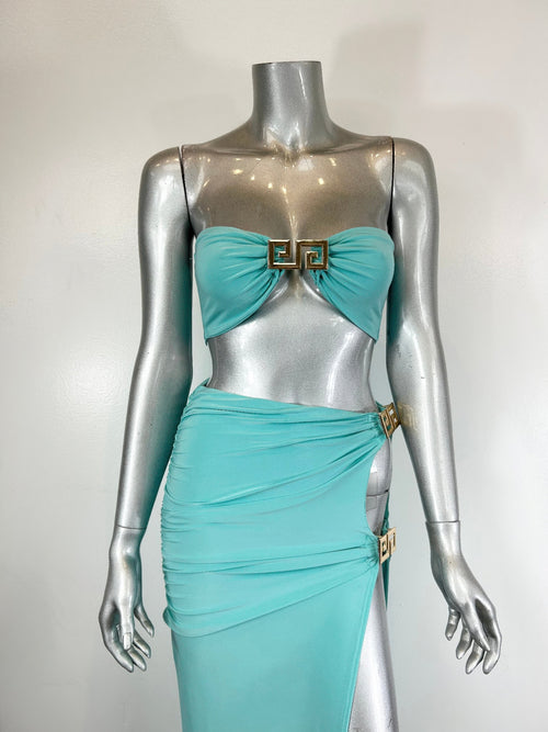 Two-Piece Matching Skirt Set, Bandeau-Style