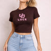 Lucky Horseshoe Graphic Cropped Tee