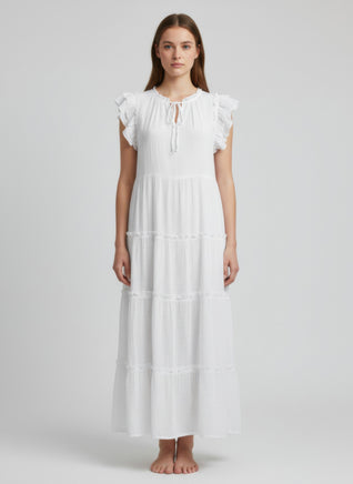 Mlle Gabrielle Solid Cap Sleeve Dress