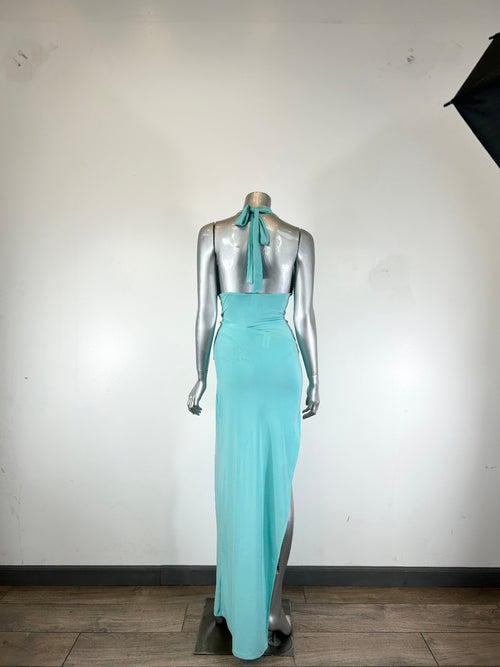 Body Suit Skirt Set Halter Neck Tie