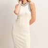 Ribbed Sleeveless Midi Dress — Body-Skimming Fit