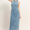 Sleeveless Denim Midi Dress — Effortless Cool