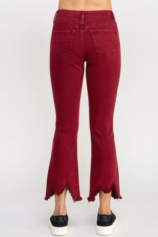 Mid Rise Stretch Tummy Control Kick Flare Jeans