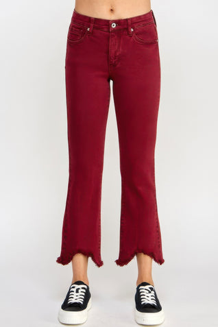 Mid Rise Stretch Tummy Control Kick Flare Jeans