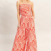 Strapless Top & Pant Print Set