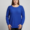 Sequin Shoulder Knit Tunic Top