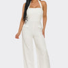 Halter Neck Jumpsuit Whit Back Zipper