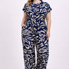 Plus Size Abstract Print Jumpsuit