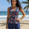 Tankini Floral Navy Boy Short Set