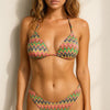 Boho Zigzag Print Bikini Slim Bottoms
