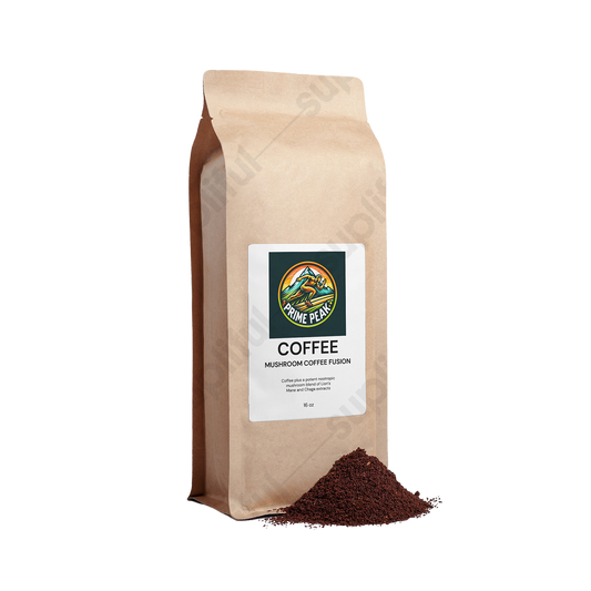 Mushroom Coffee Fusion - Lion’s Mane & Chaga 16oz by PRIME PEAK