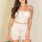 Bustier Cami Top & Slant Pocket Wide Shorts