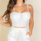 Bustier Cami Top & Slant Pocket Wide Shorts