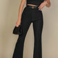 Ribbed Cropped Top And Bootcut Pants Sets