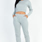 French Terry Elastic Waist Pullover & Joggers Set