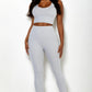 Ribbed Crop Top & Leggings Set