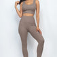 Ribbed Crop Top & Leggings Set