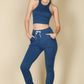 Crop Tank Top & Ruched Pants Set