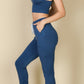 Crop Tank Top & Ruched Pants Set