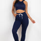 Crop Tank Top & Ruched Pants Set