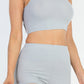 Ribbed Cami Crop Top & Ruched Shorts Set