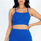 Ribbed Cami Crop Top & Ruched Shorts Set