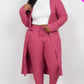 Plus Size Ribbed Long Cardigan & Leggings Set