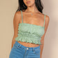 Tiered Shirred Body Crop Top