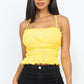 Tiered Shirred Body Crop Top