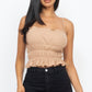 Tiered Shirred Body Crop Top