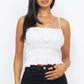 Tiered Shirred Body Crop Top