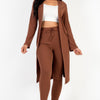 Ribbed Long Cardigan & Leggings Set