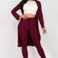 Ribbed Long Cardigan & Leggings Set