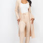 Ribbed Long Cardigan & Leggings Set