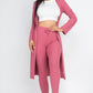 Ribbed Long Cardigan & Leggings Set