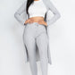 Ribbed Long Cardigan & Leggings Set