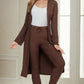 Ribbed Long Cardigan & Leggings Set