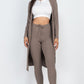 Ribbed Long Cardigan & Leggings Set