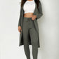 Ribbed Long Cardigan & Leggings Set