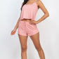 Ribbed Strappy Top & Shorts Set