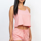 Ribbed Strappy Top & Shorts Set