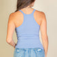 Solid Ribbed Knit Cami Top