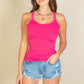 Solid Ribbed Knit Cami Top